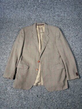 Vintage Yves Saint Laurent Plaid Wool Blazer Jacket Men’s Size US40S Men’s S/M